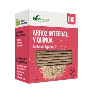 Imagen de SORIA NATURAL Bio Tostadas ligeras de arroz integral y quinoa 85 g.