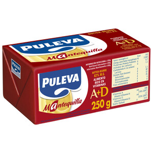 Imagen de PULEVA Pastilla de mantequilla sin sal 250 g.