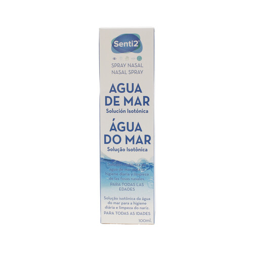 SENTI2 Solución isotónica de agua de mar para la limpieza nasal SENTI2 100 ml.