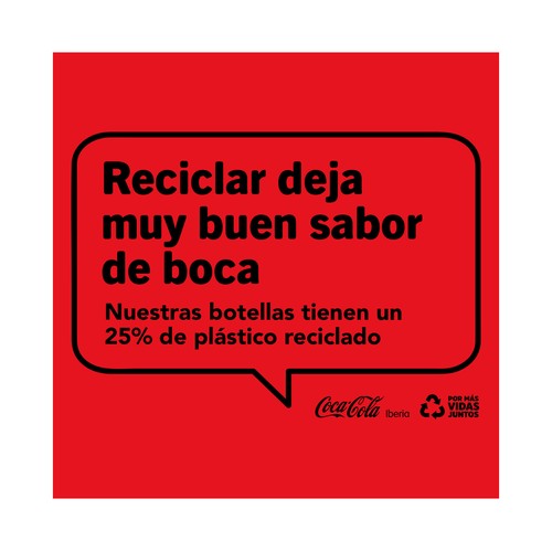 COCA COLA Zero azúcar zero cafeína Refresco de cola pack 4 botellas 2 l.