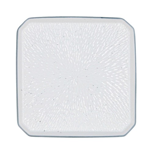 Fuente de porcelana con relieve y filo de 19,5cm, BIDASOA.
