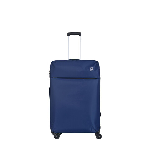 Maleta grande soft de viaje de color azul de 75 cm y 4 ruedas ABS, AIRPORT ALCAMPO.