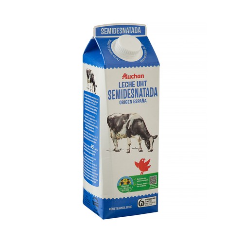 ALCAMPO CULTIVAMOS LO BUENO Leche de vaca semidesnatada, de origen española 1 l.