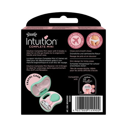 WILKINSON Intuition complete mini Maquinilla para depilación femenina con cabezal de 5 hojas.