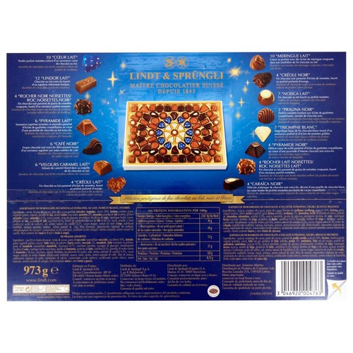 Surtido de bombones LINDT DE CHAMPS-ÉLYSÉES 973 g.
