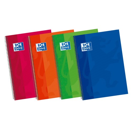 Cuaderno A5 con cuadrícula de 4x4 mm, 80 hojas y tapas encuadernadas OXFORD.