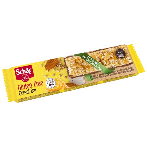 SCHÄR Barrita de cereales con chocolate con leche sin gluten 25 g.