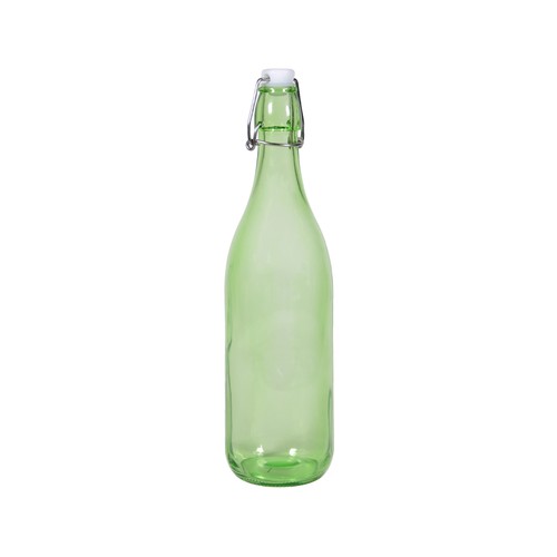 Botella de vidrio de 1l, color verde, ACTUEL