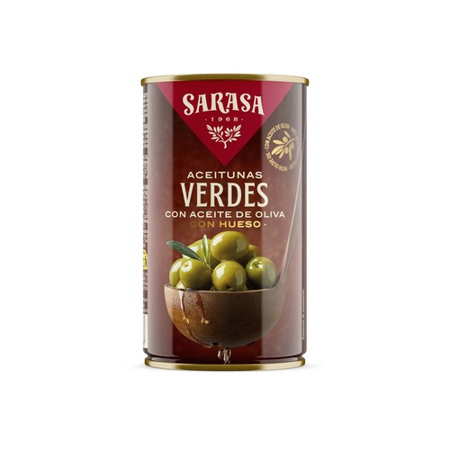 SARASA Aceitunas verdes con aceite de oliva SARASA 185 gr.