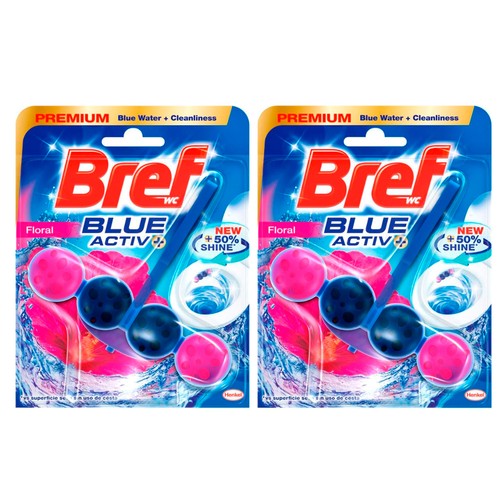 BREF Pastillas para WC poder activo floral 2X50g