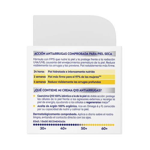 NIVEA Q10 power Crema de día extranutritiva y anti-arrugas, para pieles secas a muy secas 50 ml.