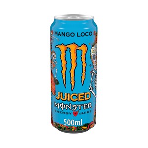 MONSTER Energy Juiced Mango Loco bebida energética con sabor a mango lata de 500 ml.