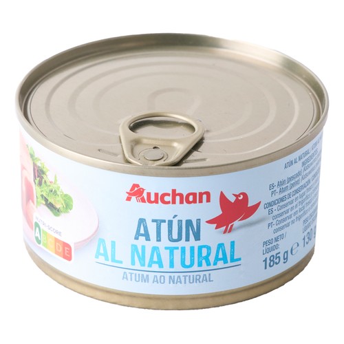 Atún al natural PRODUCTO ALCAMPO lata de 130 g.