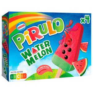 Imagen de PIRULO Polo con forma y sabor a sandía PIRULO Watermelon de Nestlé 4 x 73 ml.