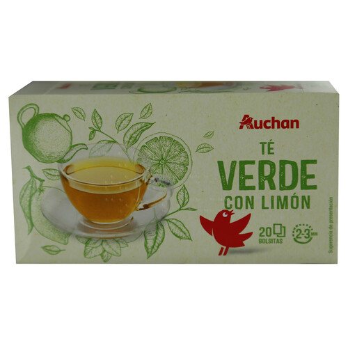 PRODUCTO ALCAMPO Té verde con limón 20 uds.30 g.