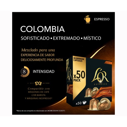 L'OR Café en cápsula Colombia 50 uds. 260 g.