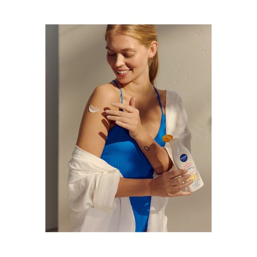 NIVEA Sun sensitive protección Leche solar resistente al agua, sin perfume y con FPS 50+ (muy alta) 200 ml.