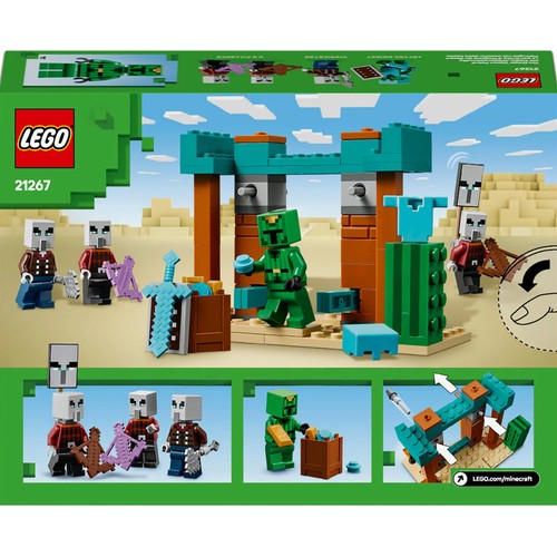LEGO Minecraft La Patrulla del Desierto de los Maldeanos 21267, 105 piezas, +7 años.