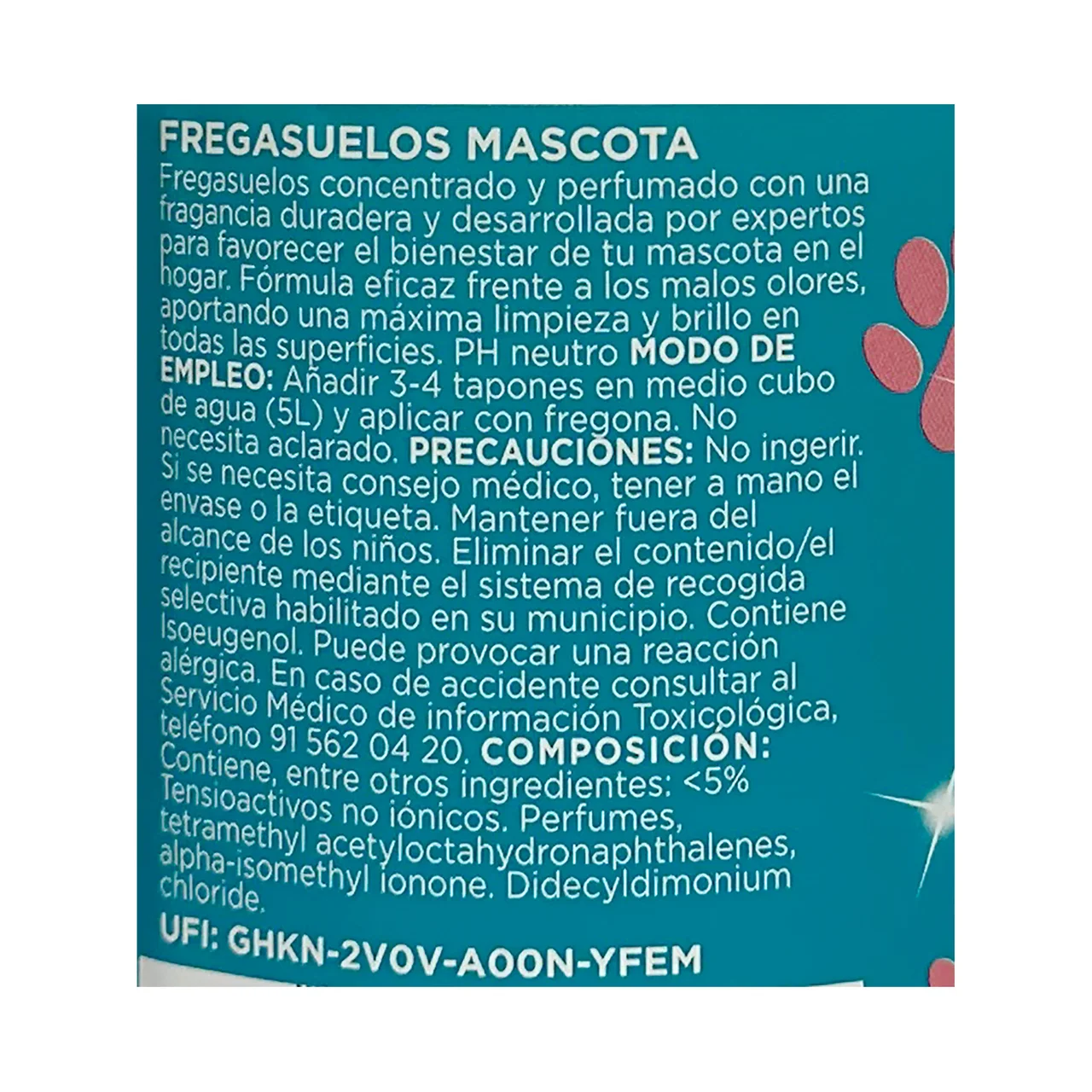 Fregasuelos mascotas 1,5 l.