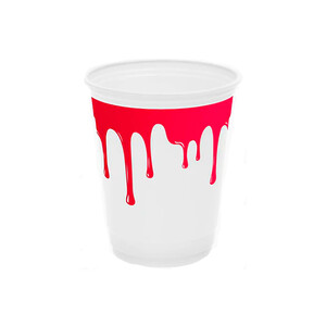 Imagen de 8 Vasos de cartón reutilizables de sangre, 360cc, OH YEAH.