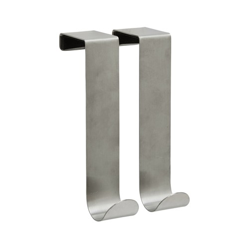 Perchas de acero inoxidable para puertas, medidas: 3x14 centímetros, ACTUEL.