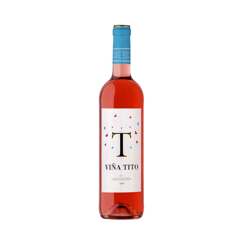 VIÑA TITO  Vino rosado con D.O. Campo de Borja VIÑA TITO botella de 75 cl.