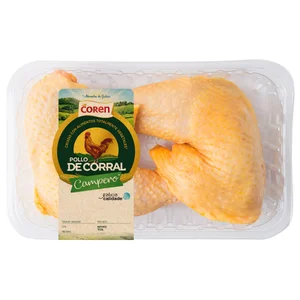 COREN Muslos con piel de pollo de corral (campero) Bandeja