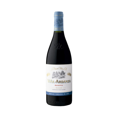 Vino tinto reserva con denominación de origen calificada Rioja VIÑA ARDANZA botella de 75 cl.