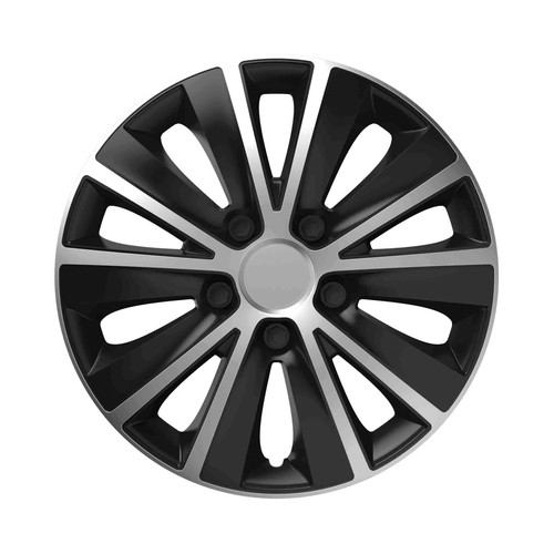 Tapacubo 14", color negro y plata, PRODUCTO ALCAMPO.