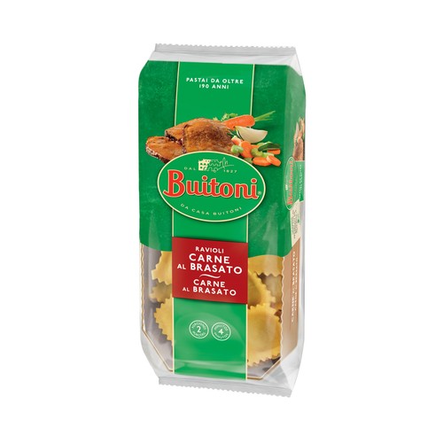 BUITONI Raviolis de pasta fresca, rellenos jugosa carne a la brasa BUITONI 230 g