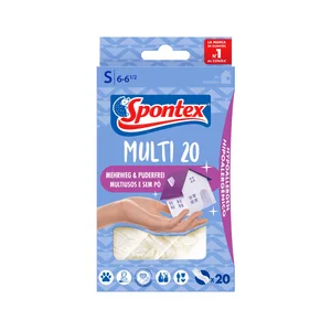 SPONTEX Guante de vinilo Multi20, talla S, 6-61/2 SPONTEX 20 uds.