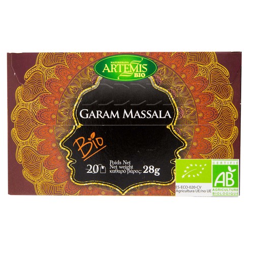 ARTEMIS BIO Infusión Garam Massala ecológica ARTEMIS BIO 20 uds. 28 g.
