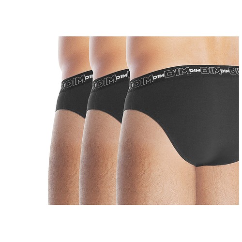 Lote de 3 calzoncillos slip de algodón para hombre DIM Cotton Stretch, talla XXL.