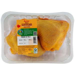 ALCAMPO CULTIVAMOS LO BUENO  Cuartos traseros de pollo certificado con piel Bandeja.