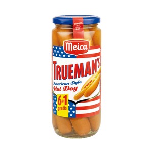 Salchichas Hot Dog American Style 6+1 Truemans frasco de 540 g.