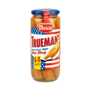 MEICA Salchichas Hot Dog American Style 6+1 Truemans frasco de 540 g.