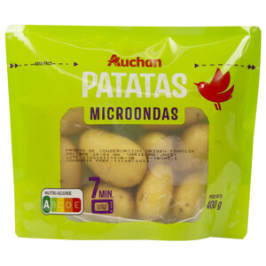 Imagen de AUCHAN Patatas para microondas 400 g. Producto Alcampo