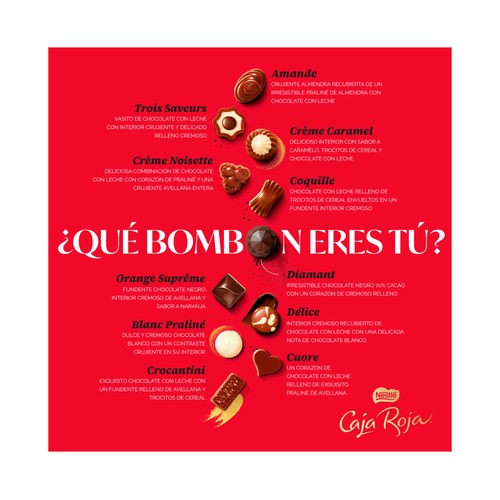 NESTLÉ Caja roja Estuche con bombones surtidos (11 variedades) 103 g.
