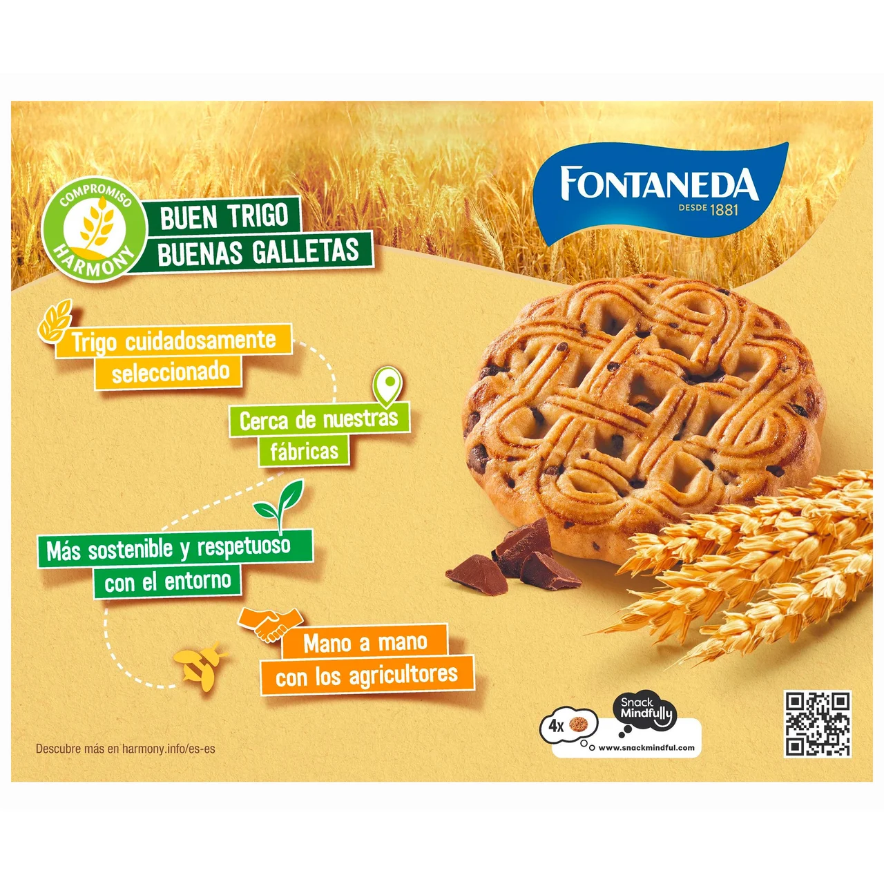 De Fontaneda Galletas de desayuno con chocolate y 5 cereales 600 g.