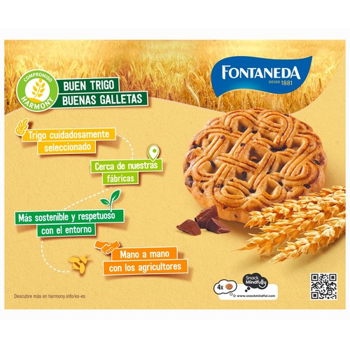 YAYITAS de Fontaneda Galletas de desayuno con chocolate y 5 cereales 600 g.