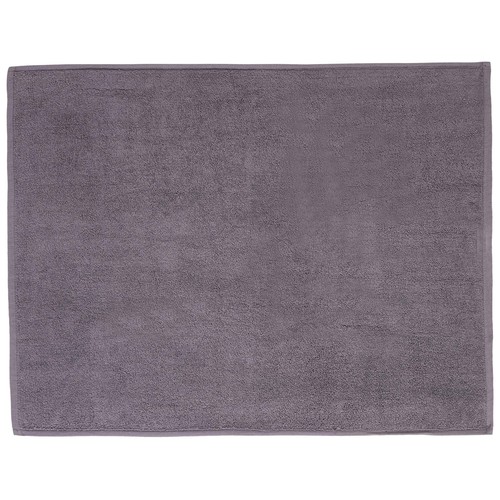 Alfombra de baño rizo 100% algodón color gris oscuro, 700g/m², 50x70 cm. ACTUEL.