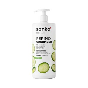 SANKO Gel de baño o ducha con extracto de pepino 1 l.