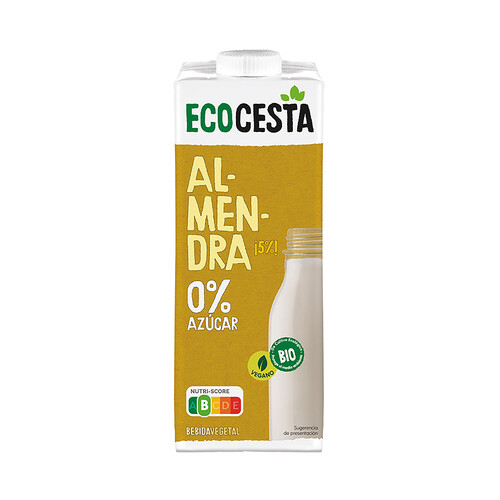 ECOCESTA Bebida vegetal de almendra (0 % azúcar) ecológica 1 l.