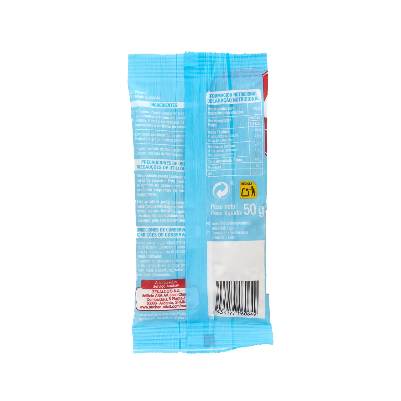 PRODUCTO ALCAMPO Piñones 50 g.