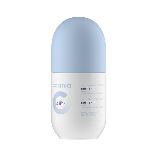 COSMIA Desodorante roll on para mujer, especial piel delicada COSMIA 50 ml.