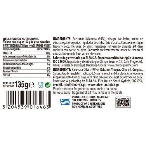 ALEA Pasta kalamata 135 g.