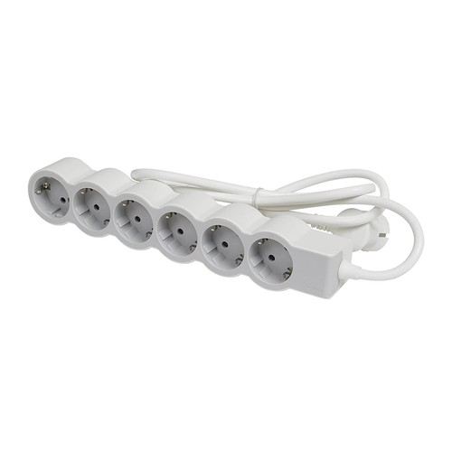 Base múltiple 6 tomas con cable 1,5m de longitud, LEGRAND.