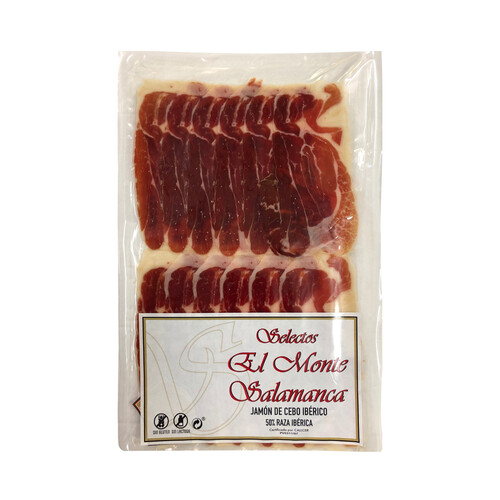 Jamón de cebo ibérico (50% raza ibérica), cortado en lonchas EL MONTE SALAMANCA Selectos 200 g.