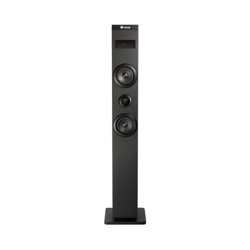 Torre de audio NGS SKYSCRAPER 2.0, radio FM, 50W, USB, lector tarjetas, Bluetooth, negro.