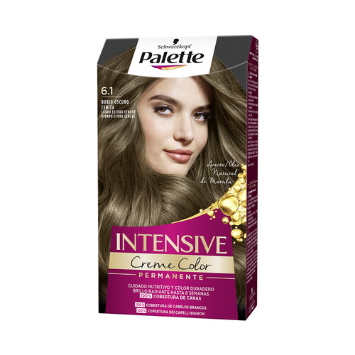 PALETTE Tinte de pelo permanente tono 6.1 rubio oscuro ceniza PALETTE Intensive creme color.